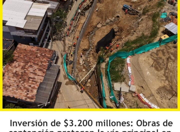 Avanza la obra vial en quebrada La Guayabala de Medellín