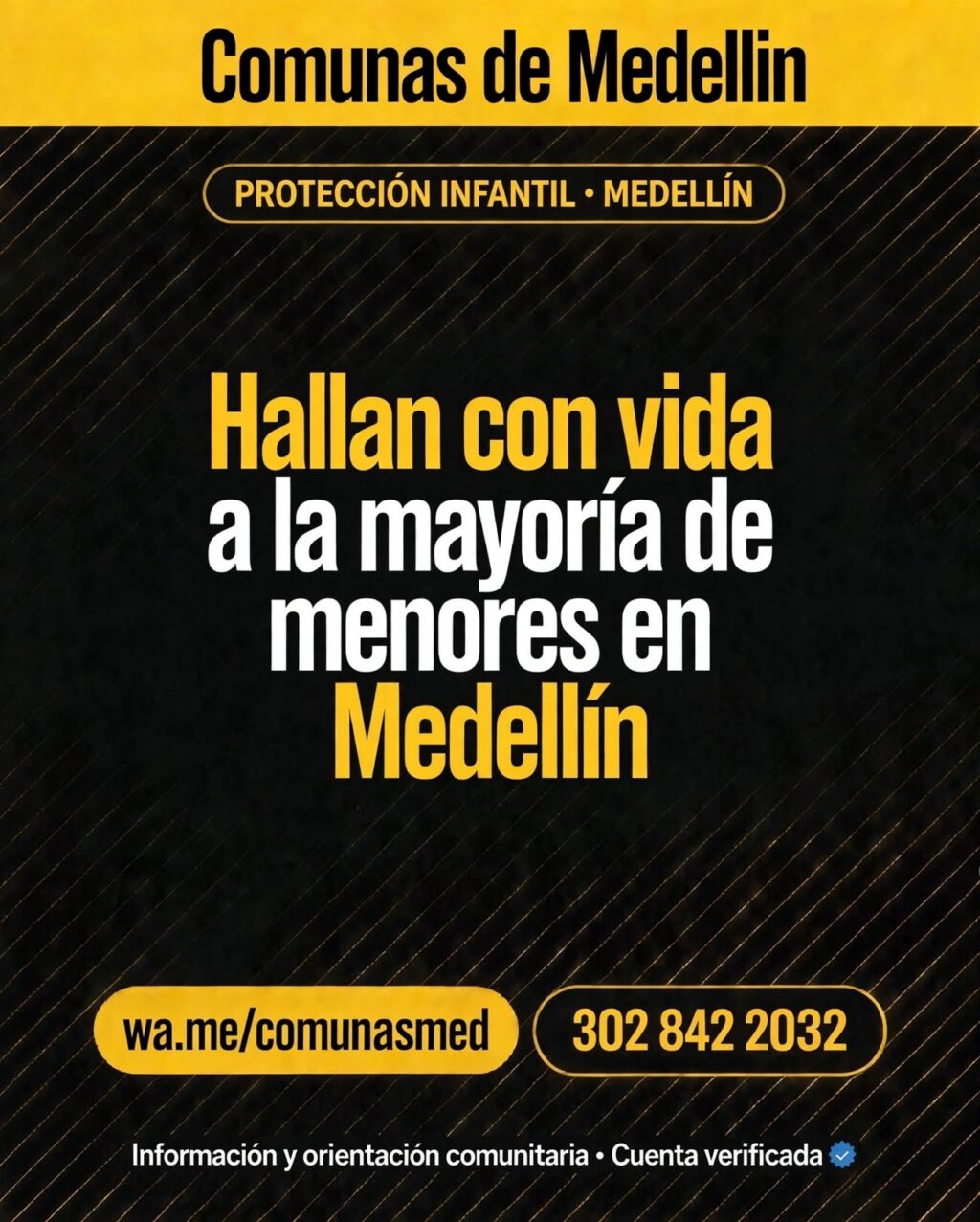 Hallan con vida a la mayoría de menores en Medellín