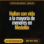 Hallan con vida a la mayoría de menores en Medellín