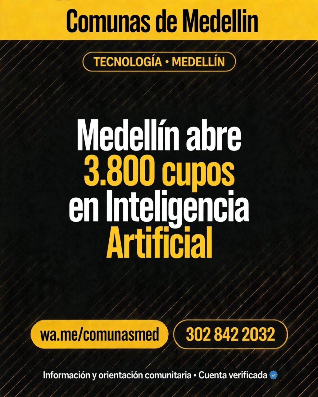 Medellín abre 3.800 cupos en Inteligencia Artificial