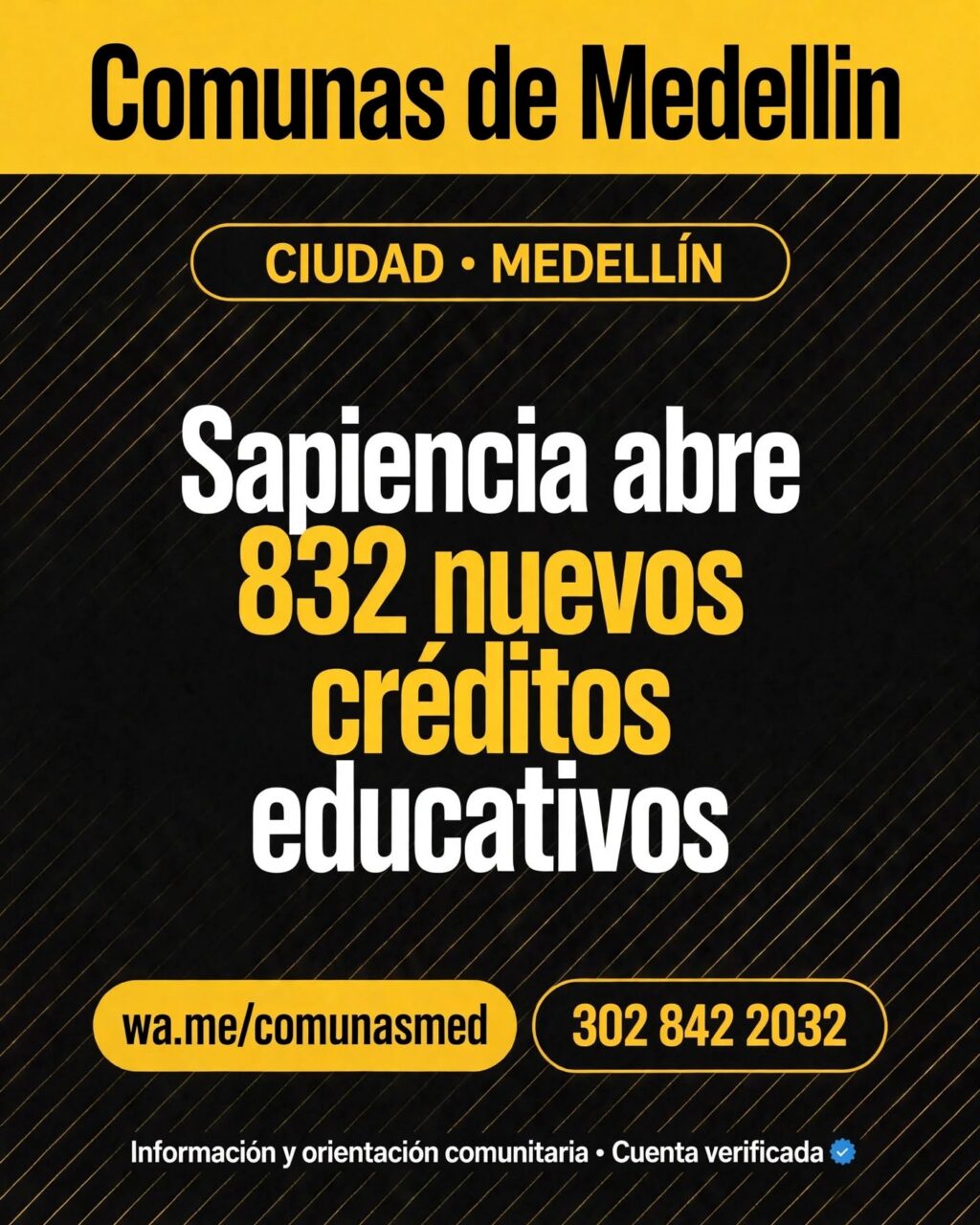 Sapiencia abre 832 nuevos créditos educativos
