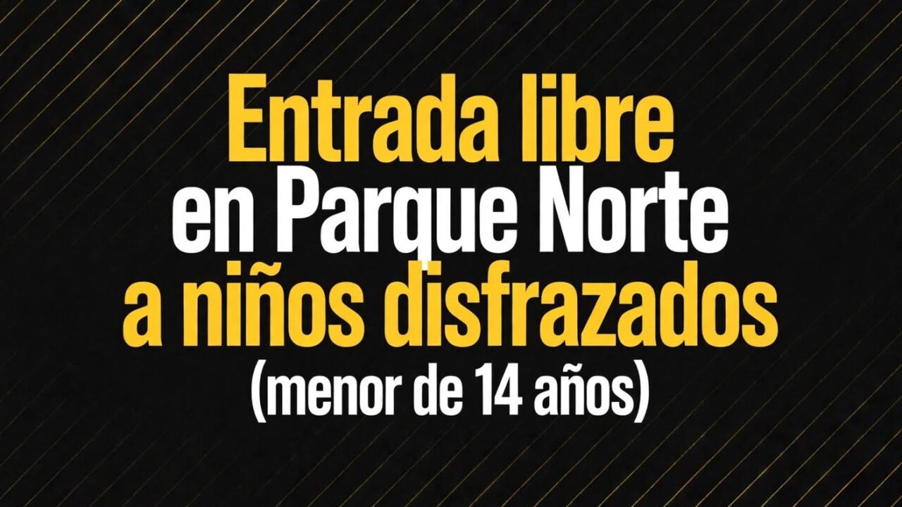 Entrada libre en Parque Norte a niños disfrazados