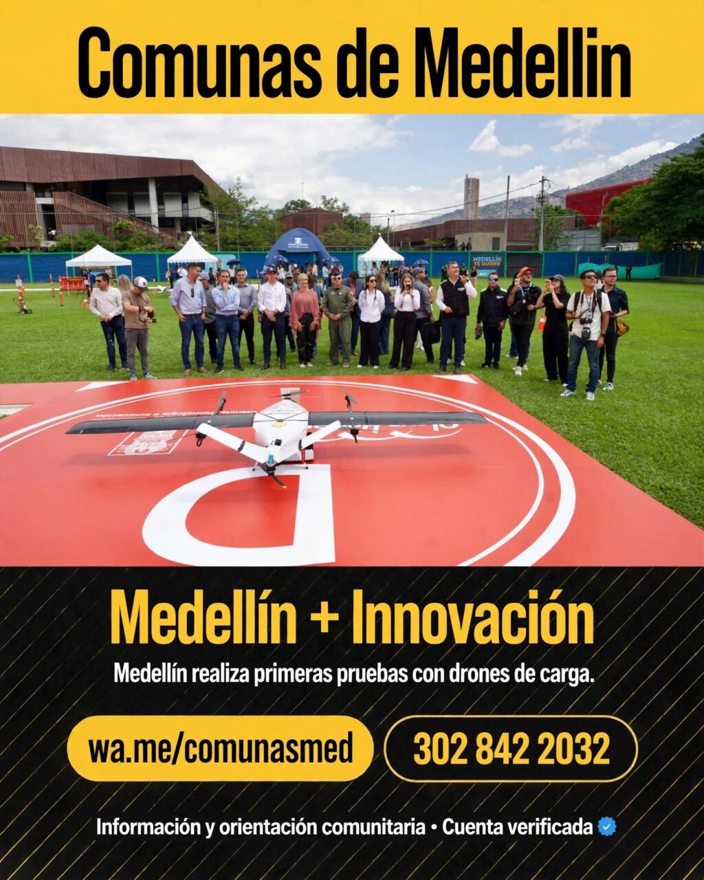 Medellín realiza las primeras pruebas de transporte de carga con drones