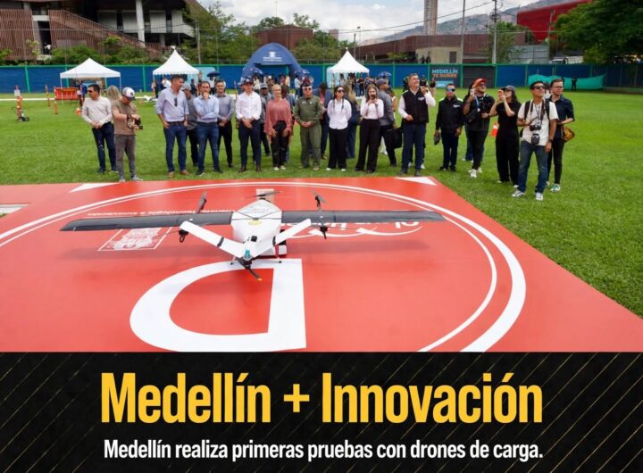 Medellín realiza las primeras pruebas de transporte de carga con drones