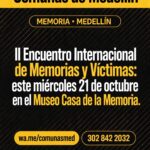 Medellín realiza II Encuentro Internacional de Memorias