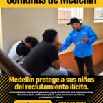 Medellín refuerza ruta contra el reclutamiento de menores