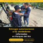 Entregan autorizaciones a 61 vendedores informales en Parques del Río