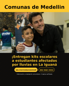 Entregan kits escolares a estudiantes afectados por lluvias en La Iguaná